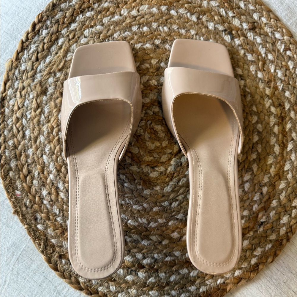 Nude Kitten Heel Sandals